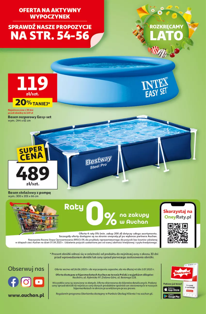 Gazetka promocyjna Auchan - ROZKRĘCAMY LATO Hipermarket - ważna 26.06 do 02.07.2025 - strona 58 - produkty: Gra, Kosz, Por, Top