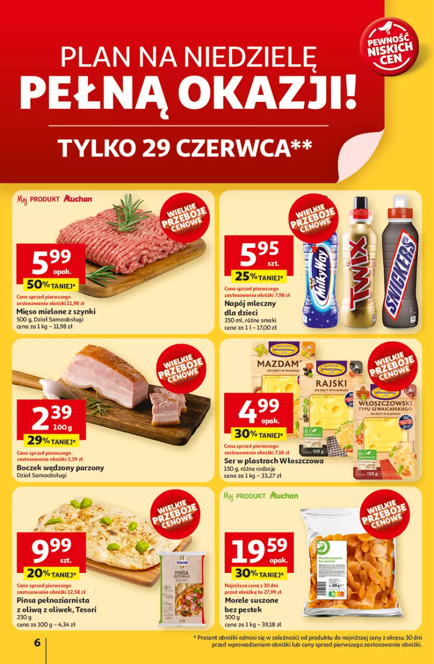 Gazetka promocyjna Auchan - ROZKRĘCAMY LATO Hipermarket - ważna 26.06 do 02.07.2025 - strona 8 - produkty: Boczek, Cars, Dzieci, Mięso, Napój, Napój mleczny, Ser, Stek, Włoszczowski