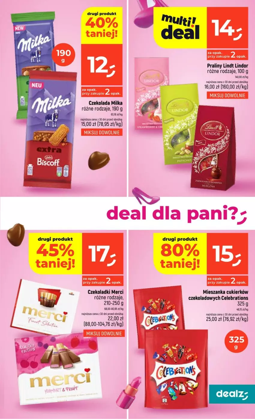 Gazetka promocyjna Dealz - NOWA GAZETKA - ważna 26.02 do 04.03.2026 - strona 11 - produkty: Cukier, Czekolada, Fa, Lindor, Lindt, Merci, Milka, Praliny
