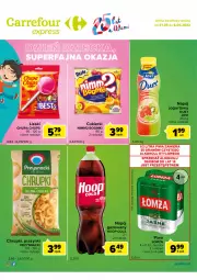 Gazetka promocyjna Carrefour - Gazetka Express - Gazetka - ważna od 06.06 do 06.06.2022 - strona 2 - produkty: Piwa, Piwo, Hoop, Sok, Gra, Cukier, Jogurt, O nas, Chupa Chups, Chrupki, Napój jogurtowy, Napój gazowany, Przysnacki, Cukierki, Lizaki, Napój, Nimm2