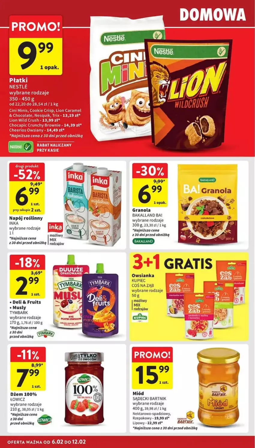 Gazetka promocyjna Intermarche - ważna 06.02 do 12.02.2025 - strona 24 - produkty: Ba!, Bakalland, Brownie, Dżem, Fa, Gra, Granola, Kupiec, Lion, Miód, Nektar, Owsianka, Piec