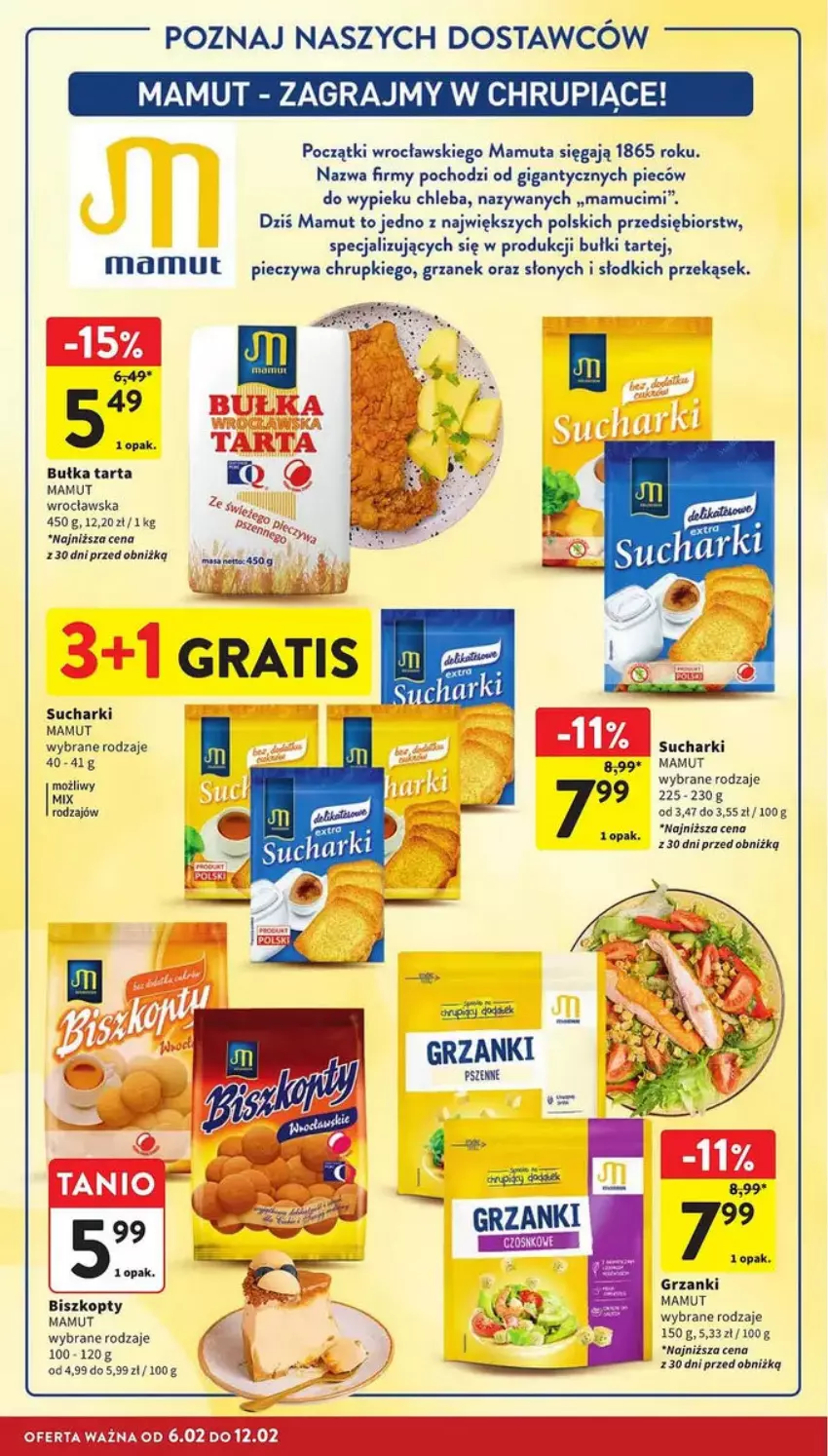 Gazetka promocyjna Intermarche - ważna 06.02 do 12.02.2025 - strona 26 - produkty: Bułka, Bułka tarta, Chleb, Chrupki, Gra, Piec, Tarta