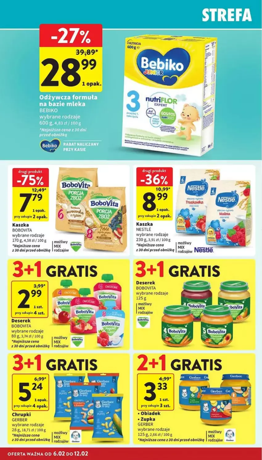 Gazetka promocyjna Intermarche - ważna 06.02 do 12.02.2025 - strona 30 - produkty: BoboVita, Chrupki, Deser, Gerber, Gra, Ser, Serek