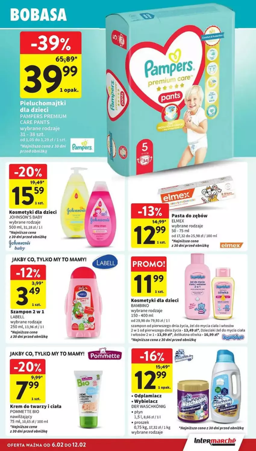 Gazetka promocyjna Intermarche - ważna 06.02 do 12.02.2025 - strona 31 - produkty: Bell, Dzieci, Elmex, Johnson's, Johnson's Baby, Koc, Kosmetyki dla dzieci, Krem do twarzy, Odplamiacz, Pasta do zębów, Szampon