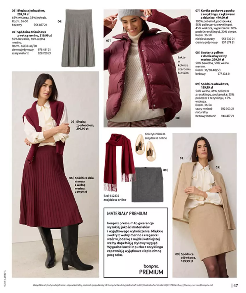 Gazetka promocyjna Bonprix - NA LISTĘ ŻYCZEŃ - ważna 16.12.2025 do 26.01.2026 - strona 49 - produkty: Kawa, Kurtka, Por, Spódnica, Wełna