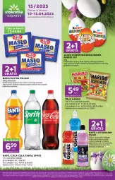 Gazetka promocyjna Stokrotka - Stokrotka Express - Gazetka - ważna od 15.04 do 15.04.2025 - strona 1 - produkty: Warzywa, Por, Gra, Coca-Cola, Mlekovita, Napój izotoniczny, Oshee, Fanta, Owoce, Sprite, Haribo, Masło, Napój, Mięso, Kinder, Mleko, LG, Fa