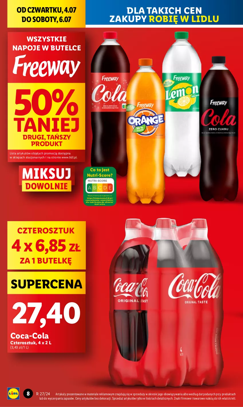 Gazetka promocyjna Lidl - GAZETKA - ważna 04.07 do 06.07.2024 - strona 8 - produkty: Coca-Cola, Napoje, Wazon