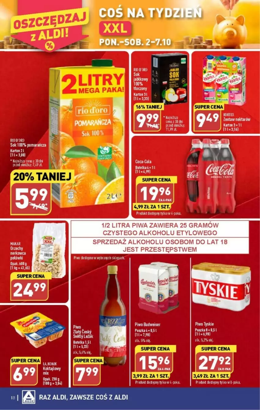 Gazetka promocyjna Aldi - ważna 02.10 do 07.10.2023 - strona 10 - produkty: Gra, Lody, Piwa, Sok, Tyskie