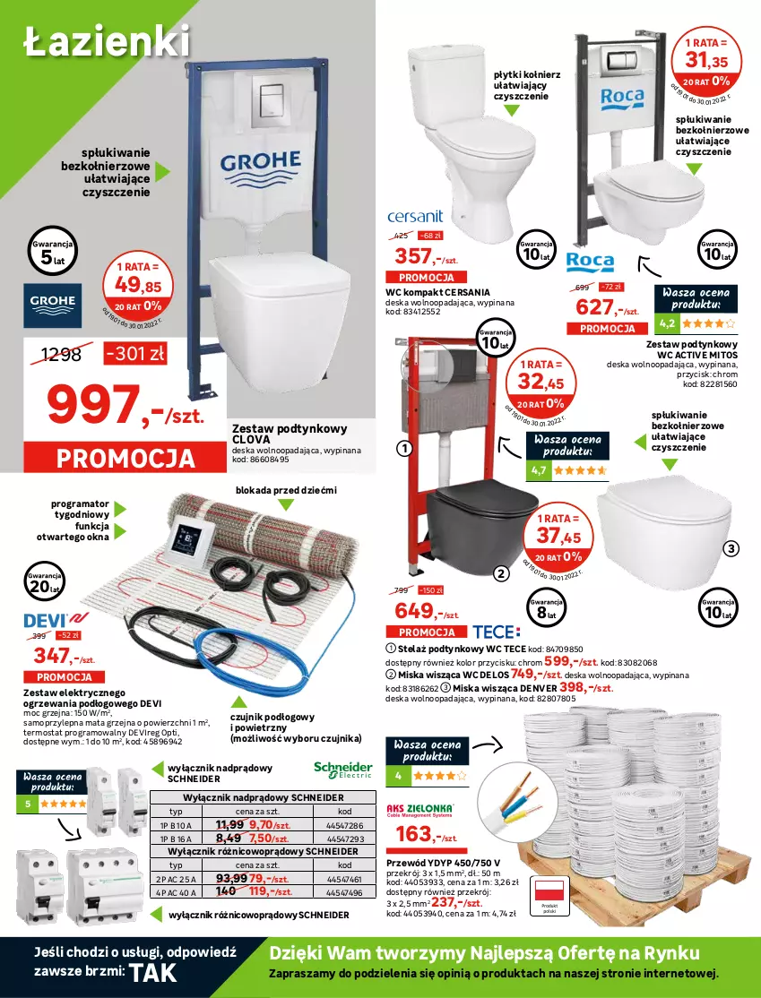 Gazetka promocyjna Leroy Merlin - Nowe Drzwi - ważna 19.01 do 08.02.2022 - strona 20 - produkty: Deska wolnoopadająca, Ekogroszek, Gra, Groszek, Grzejnik, Koc, Mata grzejna, Miska, Miska wisząca, Mop, Przewód, Pur, Rama, Rura, Silan, Sok, Tablet, Termos, Wkład kominkowy, Zestaw podtynkowy WC