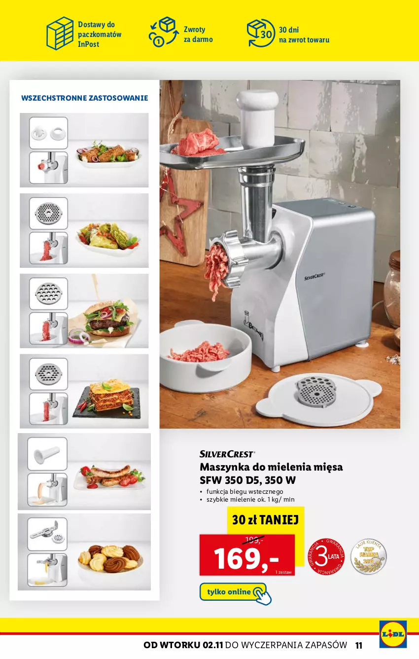 Gazetka promocyjna Lidl - KATALOG SKLEPU ONLINE DOM I KUCHNIA - ważna 02.11 do 28.11.2021 - strona 11 - produkty: Maszynka, Maszynka do mielenia, Szynka