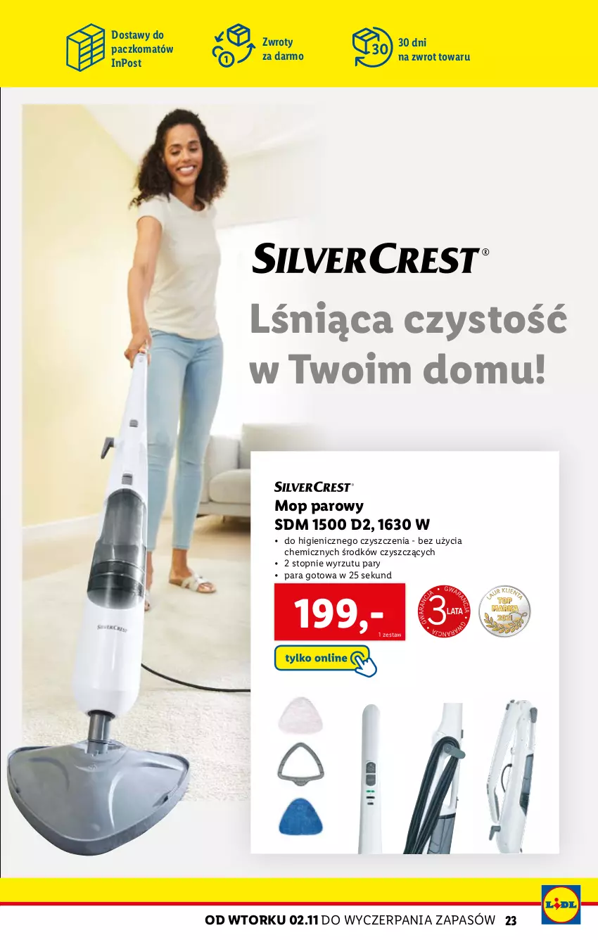 Gazetka promocyjna Lidl - KATALOG SKLEPU ONLINE DOM I KUCHNIA - ważna 02.11 do 28.11.2021 - strona 23 - produkty: 5 Sekund, Mop, Mop parowy, Top