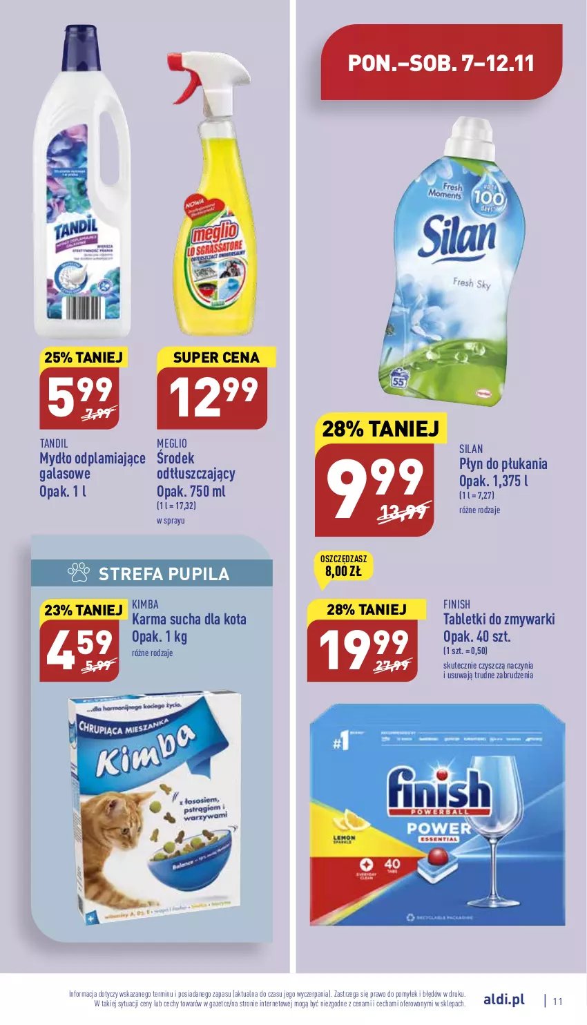 Gazetka promocyjna Aldi - Pełny katalog - ważna 07.11 do 12.11.2022 - strona 11 - produkty: Fa, Finish, Gala, Mydło, Płyn do płukania, Silan, Tablet, Tabletki do zmywarki, Zmywarki