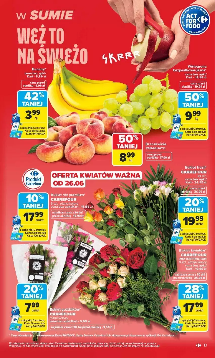 Gazetka promocyjna Carrefour - Gazetka Carrefour, Market z SUMIE najlepszy, od poniedziałku - ważna 22.06 do 28.06.2026 - strona 15 - produkty: Brzoskwinie, Fa, Ryba