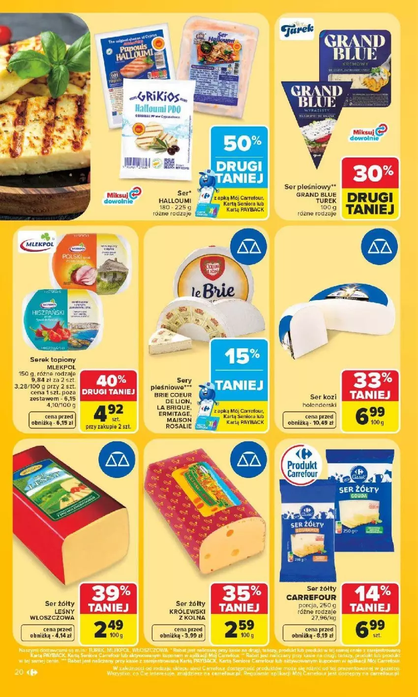 Gazetka promocyjna Carrefour - Gazetka Carrefour, Market z SUMIE najlepszy, od poniedziałku - ważna 22.06 do 28.06.2026 - strona 24 - produkty: Brie, Królewski, LG, Lion, Por, Ser, Ser kozi, Ser pleśniowy, Serek, Top