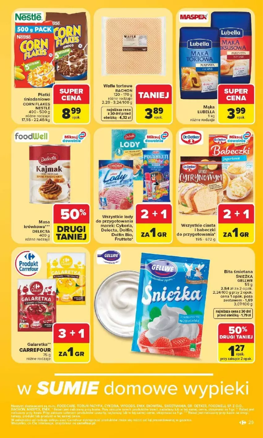 Gazetka promocyjna Carrefour - Gazetka Carrefour, Market z SUMIE najlepszy, od poniedziałku - ważna 22.06 do 28.06.2026 - strona 33 - produkty: Danio, Delecta, Gala, Galaretka, Lody, Wafle, Wafle tortowe