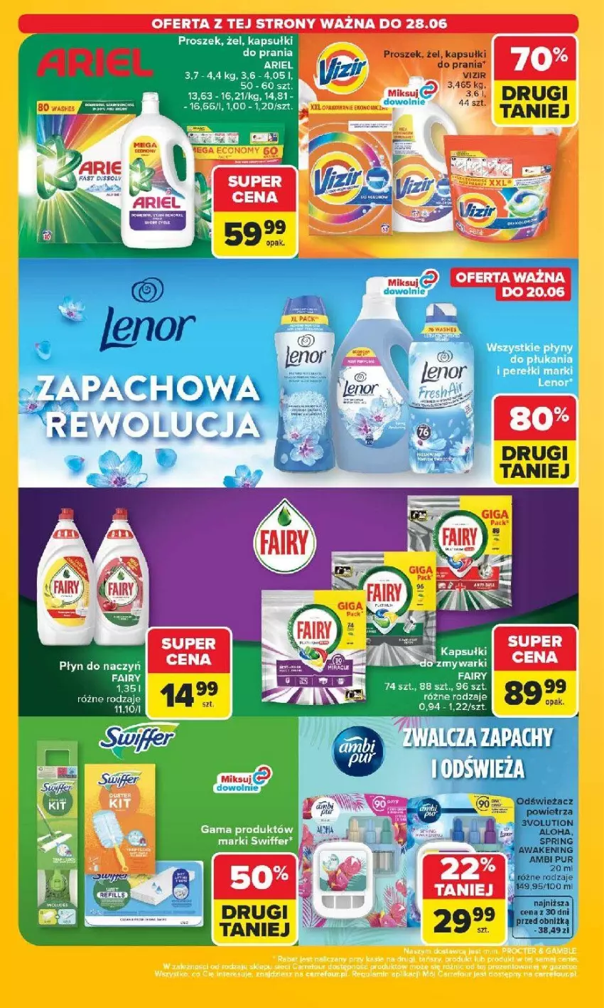 Gazetka promocyjna Carrefour - Gazetka Carrefour, Market z SUMIE najlepszy, od poniedziałku - ważna 22.06 do 28.06.2026 - strona 45 - produkty: Ambi Pur, Ariel, Fa, Pur