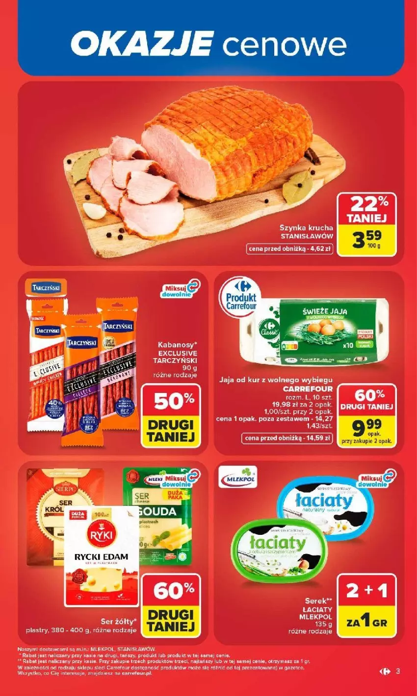 Gazetka promocyjna Carrefour - Gazetka Carrefour, Market z SUMIE najlepszy, od poniedziałku - ważna 22.06 do 28.06.2026 - strona 5 - produkty: Jaja, Kabanos, Ser, Serek, Tarczyński