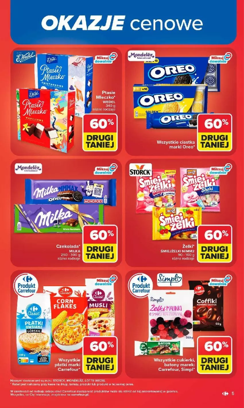 Gazetka promocyjna Carrefour - Gazetka Carrefour, Market z SUMIE najlepszy, od poniedziałku - ważna 22.06 do 28.06.2026 - strona 7 - produkty: Baton, Ciastka, Cukier, Cukierki, Lanki, Miecz, Milka, Nimm2, Oreo, Por