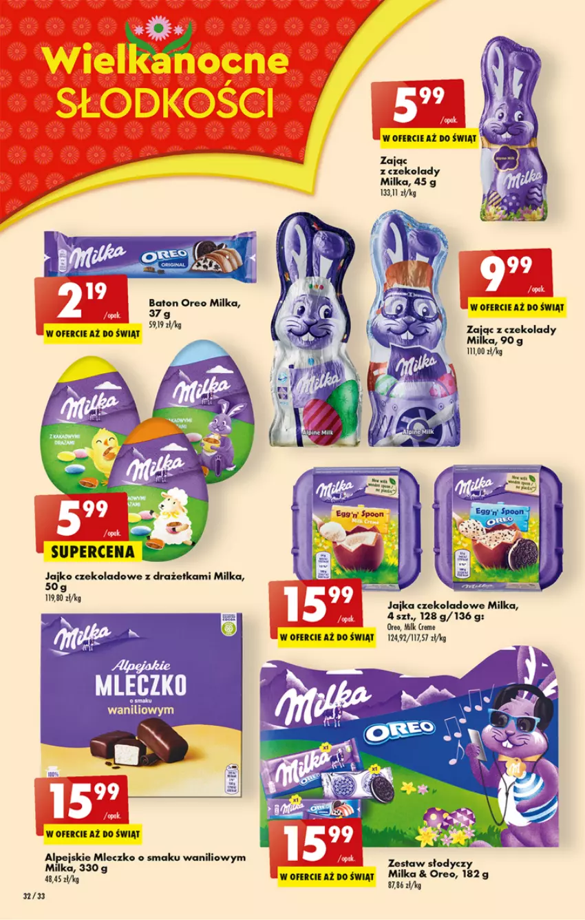 Gazetka promocyjna Biedronka - ważna 23.03 do 29.03.2023 - strona 32 - produkty: Baton, Milka, Mleczko, Oreo