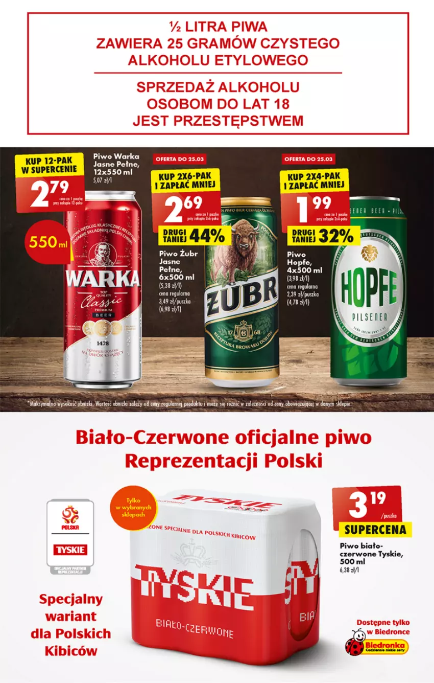 Gazetka promocyjna Biedronka - ważna 23.03 do 29.03.2023 - strona 51 - produkty: Hopfe, Piwo, Tyskie, Warka