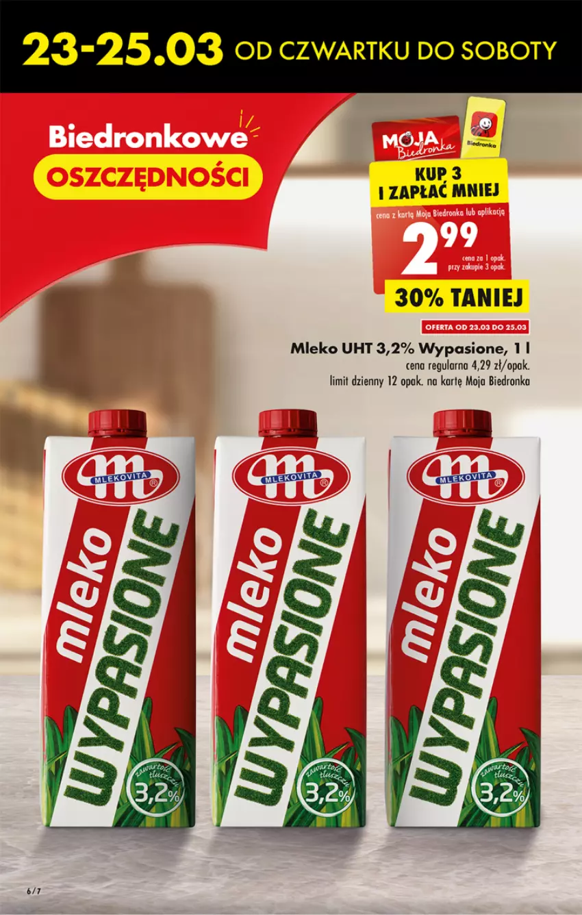 Gazetka promocyjna Biedronka - ważna 23.03 do 29.03.2023 - strona 6 - produkty: Mleko