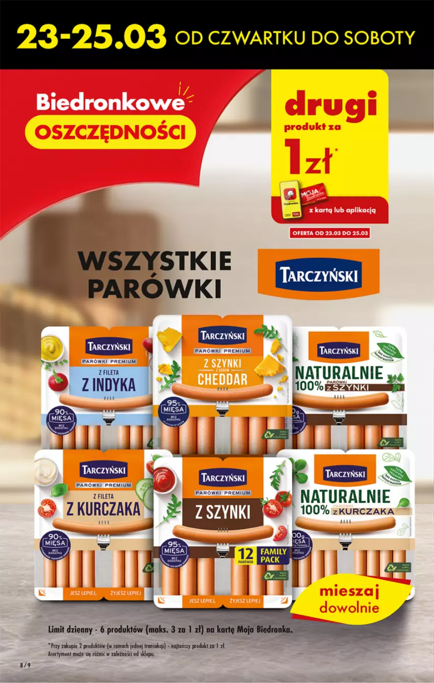 Gazetka promocyjna Biedronka - ważna 23.03 do 29.03.2023 - strona 8 - produkty: Fa, Parówki, Rama, Tarczyński