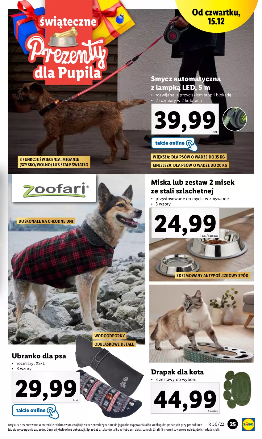 Gazetka promocyjna Lidl - GAZETKA - ważna 12.12 do 18.12.2022 - strona 25 - produkty: Drapak, Miska, Por, Smycz, Top