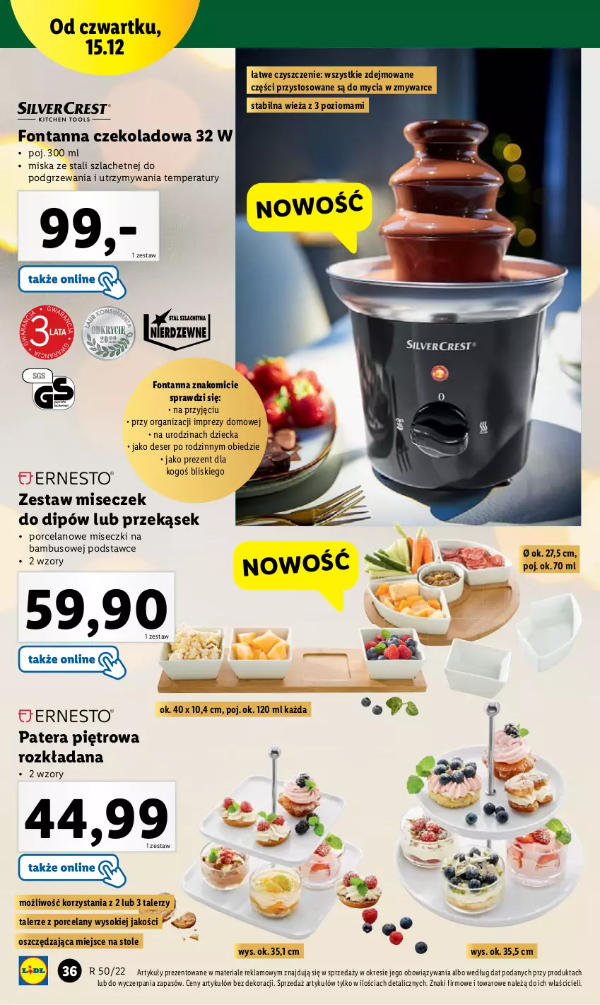 Gazetka promocyjna Lidl - GAZETKA - ważna 12.12 do 18.12.2022 - strona 36 - produkty: Deser, Miska, Por, Ser, Sok, Talerz, Tera