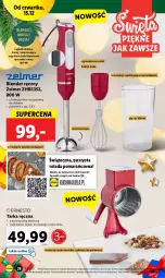 Gazetka promocyjna Lidl - GAZETKA - Gazetka - ważna od 18.12 do 18.12.2022 - strona 28 - produkty: Top, Sok, Noż, Blender ręczny, Blender, Pojemnik, Tarka, Rolada, Zelmer, Parmezan