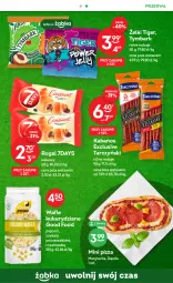 Gazetka promocyjna Żabka - Hity Tygodnia - Gazetka - ważna od 25.04 do 25.04.2023 - strona 43 - produkty: Wafle, Tarczyński, Tiger, Pizza, Rogal, Pizza margherita, Popcorn, Tymbark, Kabanos, Kakao