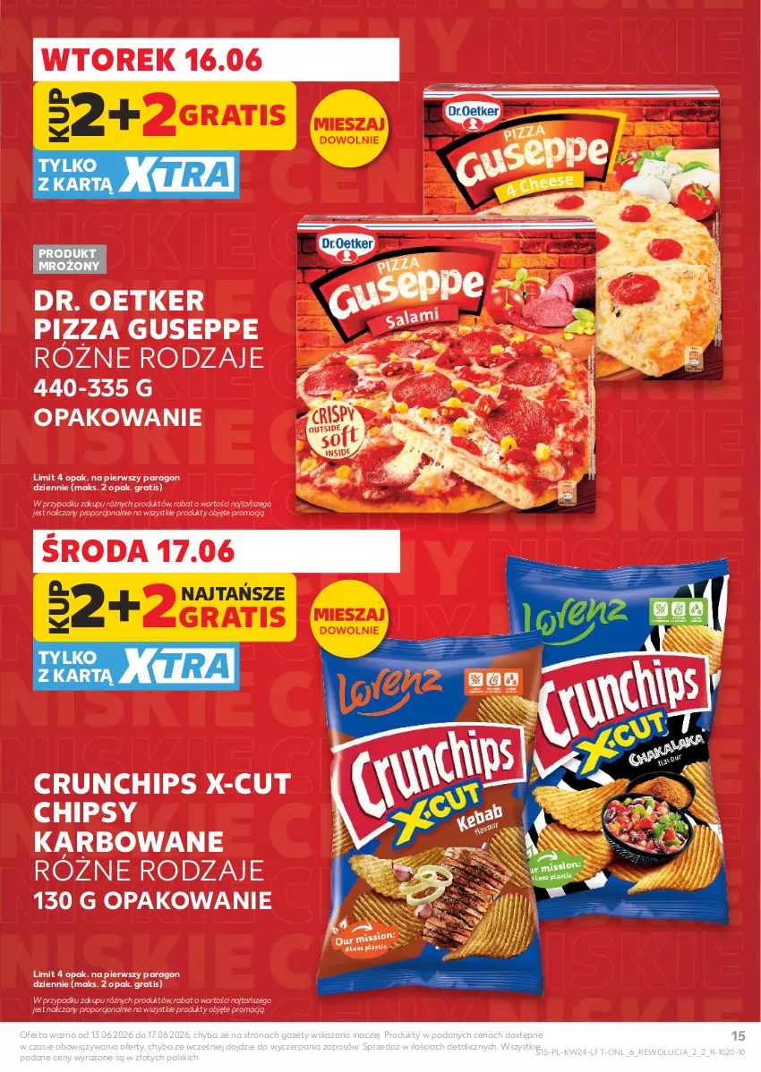 Gazetka promocyjna Kaufland - Gazetka tygodnia - ważna 11.06 do 17.06.2026 - strona 15 - produkty: Chipsy, Crunchips, Dr. Oetker, Gra, Pizza, Por