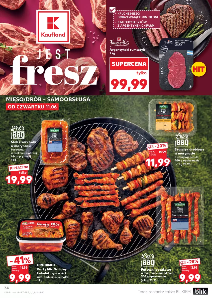 Gazetka promocyjna Kaufland - Gazetka tygodnia - ważna 11.06 do 17.06.2026 - strona 34 - produkty: Drób, Drobimex, Fa, Grill, Mięso, Rum, Stek, Tera