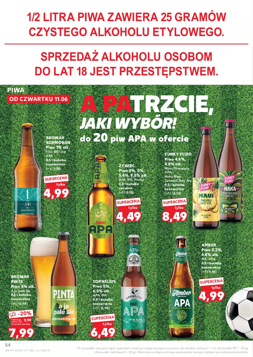 Gazetka promocyjna Kaufland - Gazetka tygodnia - ważna 11.06 do 17.06.2026 - strona 54 - produkty: Gra, Piwa, Piwo, Por, Sok