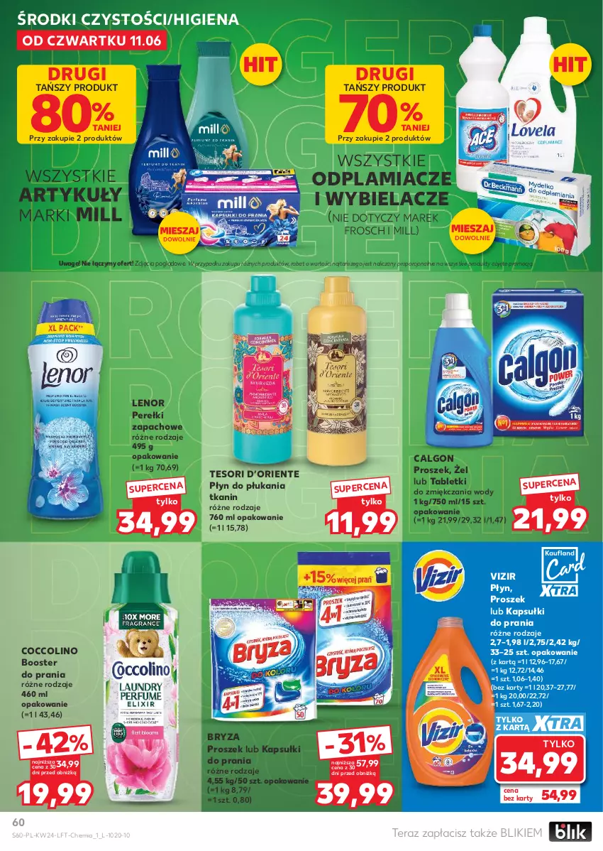 Gazetka promocyjna Kaufland - Gazetka tygodnia - ważna 11.06 do 17.06.2026 - strona 60 - produkty: Booster, Bryza, Calgon, Coccolino, Frosch, Kapsułki do prania, Lenor, LG, Odplamiacz, Perełki zapachowe, Płyn do płukania, Por, Tablet, Tera, Vizir, Waga