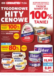 Gazetka promocyjna Kaufland - Gazetka tygodnia - Gazetka - ważna od 17.06 do 17.06.2026 - strona 2 - produkty: Krakus, Sok, Ser, Por, Papier, Velvet, Serek homogenizowany, Serek, Ręcznik, Danio, Waga
