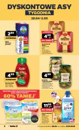 Gazetka promocyjna Netto - Od Poniedziałku - Gazetka - ważna od 02.05 do 02.05.2025 - strona 2 - produkty: Sałatka, Ketchup, Ser, Papier, Królewski, Ogórki konserwowe, Sałat, Płyn do płukania, Ręcznik, Kotlin, Ręczniki papierowe, Lenor, Mleko