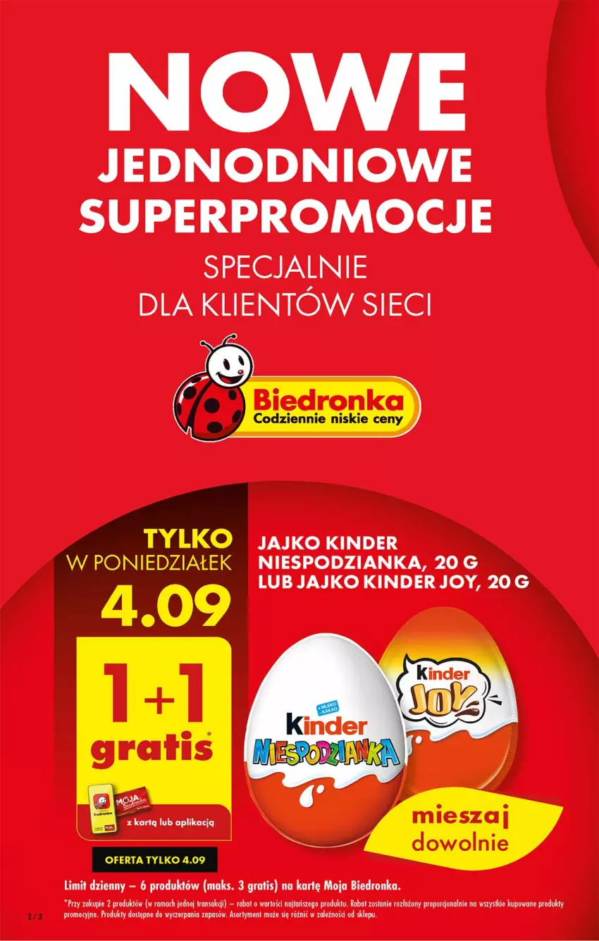 Gazetka promocyjna Biedronka - Od poniedzialku - ważna 04.09 do 09.09.2023 - strona 2 - produkty: Gra, Kinder