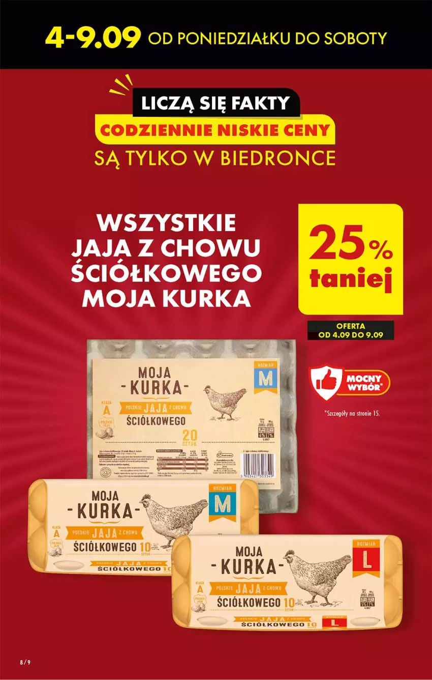 Gazetka promocyjna Biedronka - Od poniedzialku - ważna 04.09 do 09.09.2023 - strona 8 - produkty: Jaja