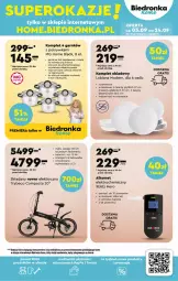 Gazetka promocyjna Biedronka - Od poniedzialku - Gazetka - ważna od 09.09 do 09.09.2023 - strona 63 - produkty: Ustnik, Rower elektryczny, Ser, Por, Gra, Uchwyty, Warka, Lack, Talerz, Rower, Bateria, Xblitz, Deser, Komplet obiadowy, Alkomat, Intel