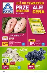 Gazetka promocyjna Aldi - PROMOCJE NA WEEKEND - Gazetka - ważna od 07.08 do 07.08.2021 - strona 1 - produkty: Piec, Kurczak, Ser, Hofburger, Mięsne specjały, Tera, Burger, Pieczarki krojone, Gouda, Wino