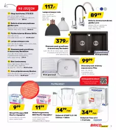 Gazetka promocyjna Bricomarche - Gazetka - Gazetka - ważna od 10.07 do 10.07.2021 - strona 7 - produkty: Por, Gra, Dzbanek, Zlew, Płytka, Zlewozmywak, Aquaphor, Syfon, Bateria, Wkład filtrujący, Gres, Lampa, Okap, Magnez, Lampa wisząca