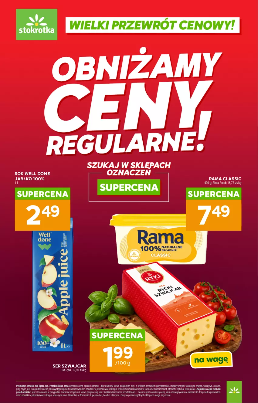 Gazetka promocyjna Stokrotka - Wielki przewrót cenowy! - ważna 14.05 do 30.09.2026 - strona 1 - produkty: Flora, Rama, Ser, Sok