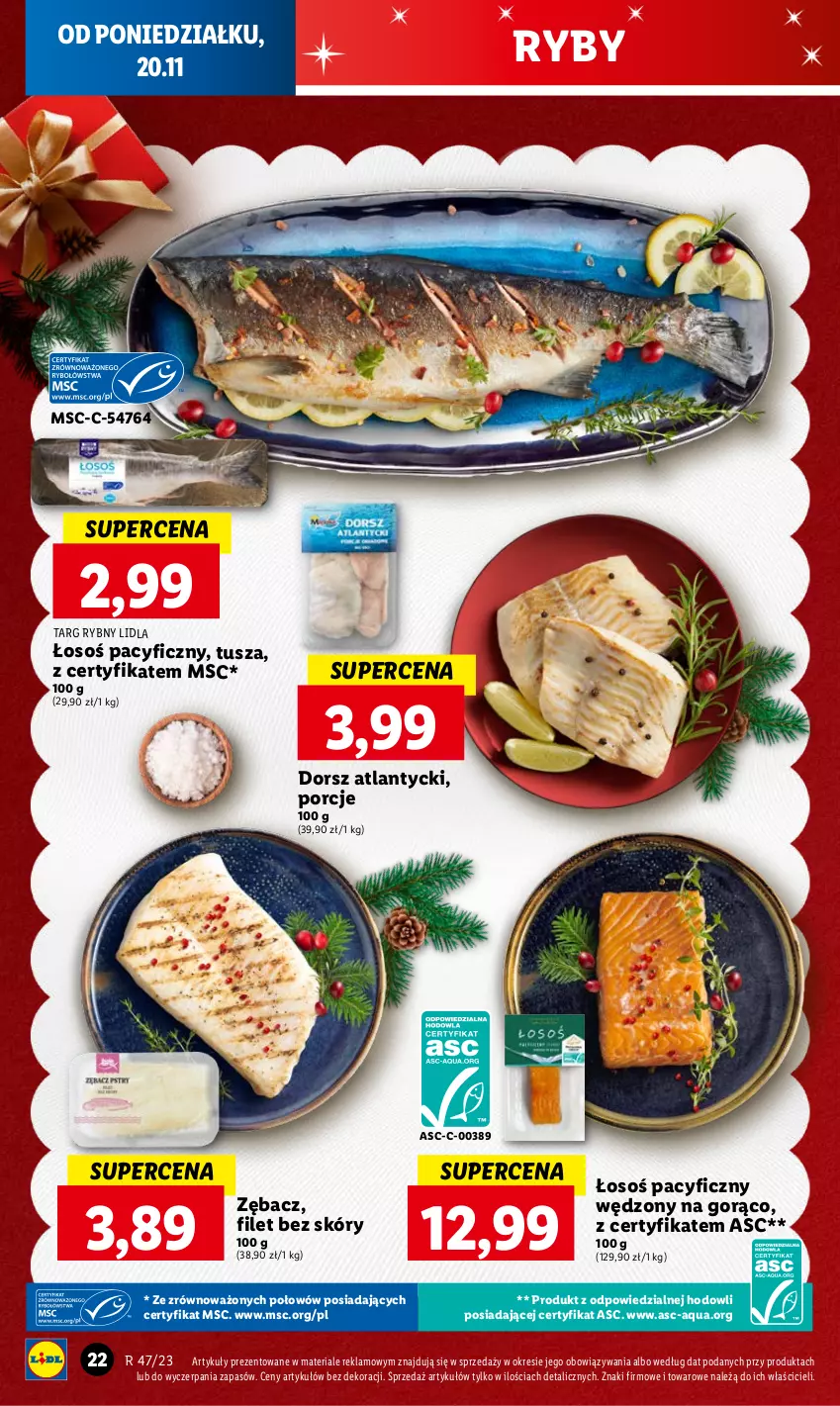 Gazetka promocyjna Lidl - GAZETKA - ważna 20.11 do 22.11.2023 - strona 26 - produkty: Dorsz, Por, Tusz