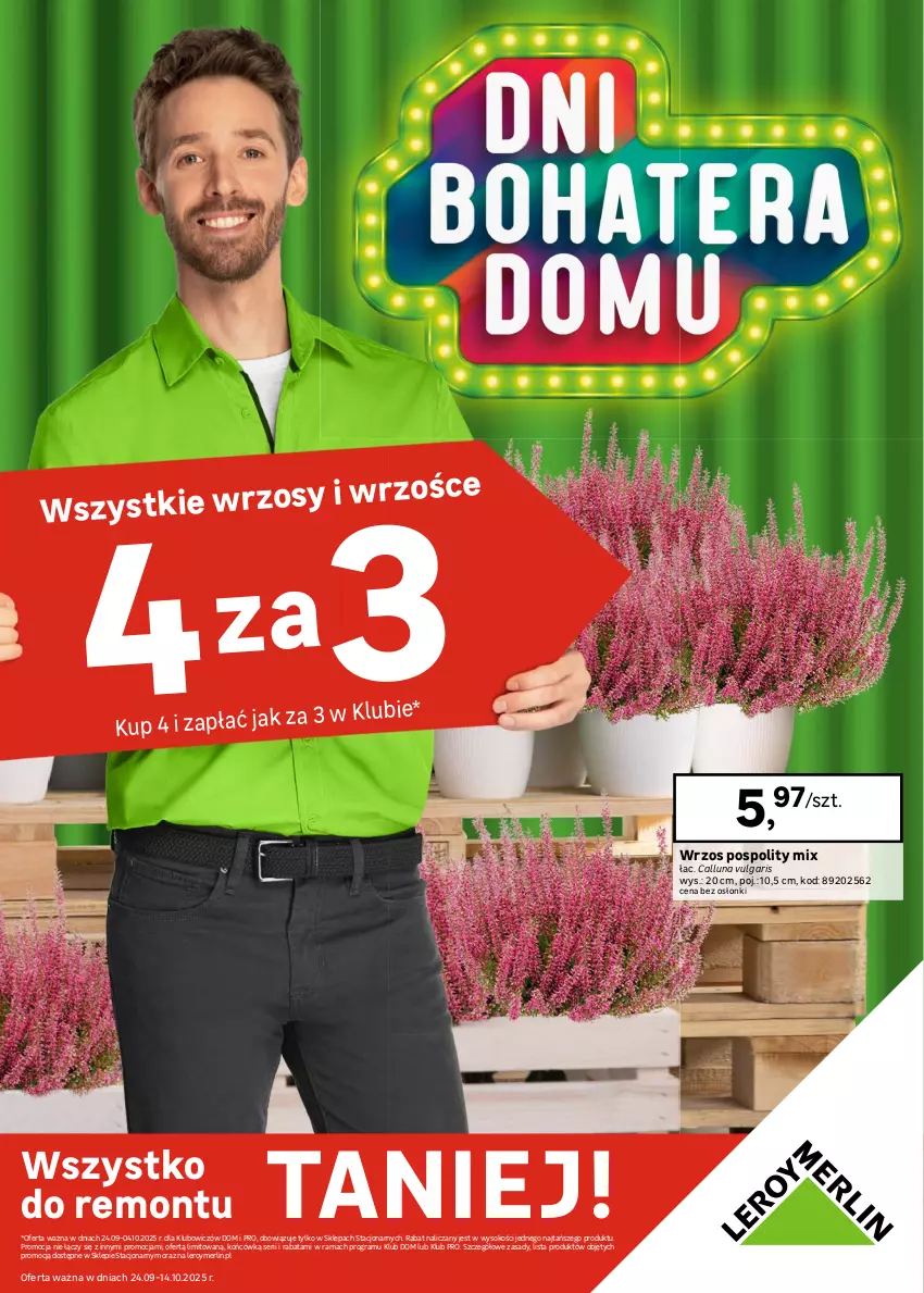 Gazetka promocyjna Leroy Merlin - Gazetka Leroy Merlin - ważna 24.09 do 14.10.2025 - strona 1 - produkty: Gra, LG, Rama, Ser, Sok