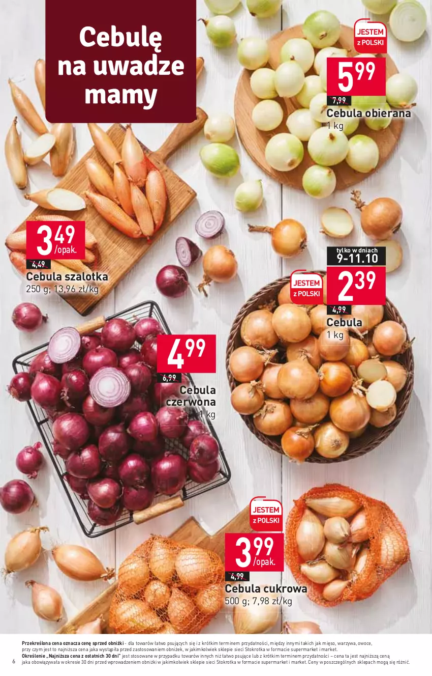 Gazetka promocyjna Stokrotka - Supermarket - ważna 05.10 do 11.10.2023 - strona 8 - produkty: Cebula, Cebula czerwona, Cebula szalotka, Mięso, Owoce, Szal, Warzywa