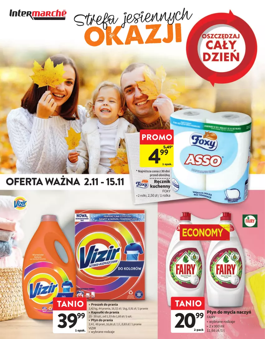 Gazetka promocyjna Intermarche - Gazetka Intermarche - ważna 02.11 do 15.11.2023 - strona 1 - produkty: Fa, Fairy, Kapsułki do prania, Płyn do mycia, Płyn do prania, Proszek do prania, Rolki