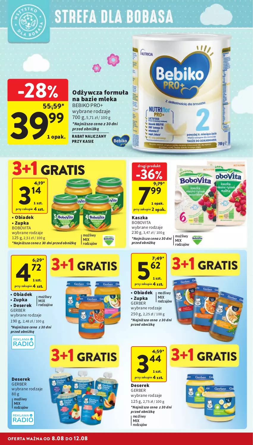 Gazetka promocyjna Intermarche - ważna 08.08 do 12.08.2024 - strona 34 - produkty: Bebiko, BoboVita, Deser, Gerber, Gra, Ser, Serek