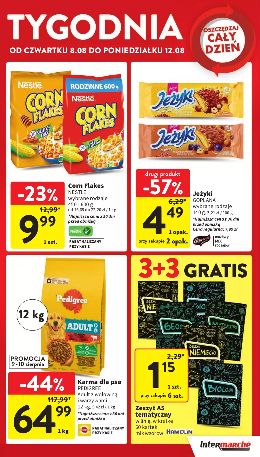 Gazetka promocyjna Intermarche - ważna 08.08 do 12.08.2024 - strona 5 - produkty: Corn flakes, Goplana, Gra, Jeżyki, LANA, Pedigree, Warzywa