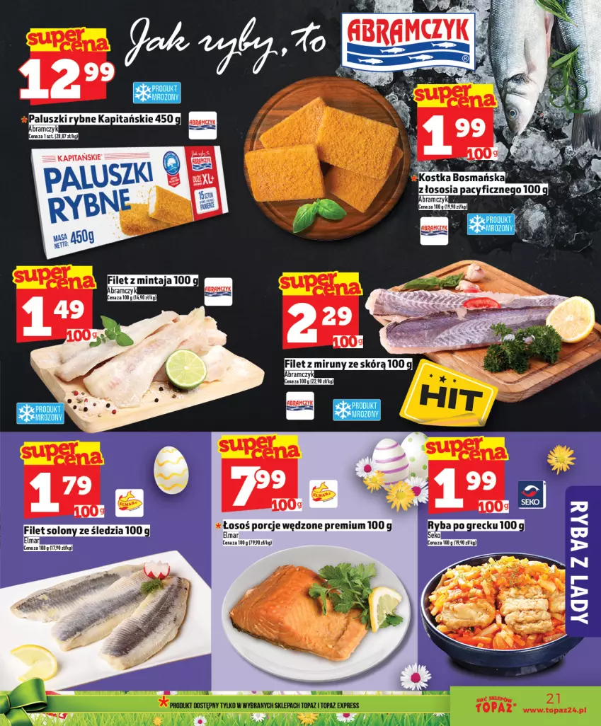 Gazetka promocyjna Topaz - Gazetka - ważna 26.03 do 01.04.2026 - strona 21 - produkty: Filet z mintaja, Mintaj, Por