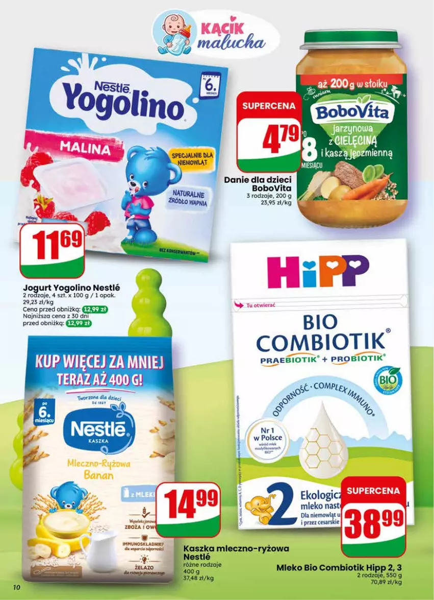 Gazetka promocyjna Dino - Gazetka 17 / 2026 - ważna 22.04 do 28.04.2026 - strona 10 - produkty: BoboVita, Danie dla dzieci, Dzieci, HiPP, Miecz, Mleko, O nas, Ryż